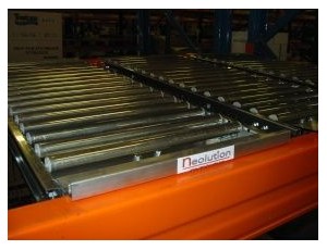 Convoyeur à rouleaux pour stockage dynamique de cartons dans vos rack palettes