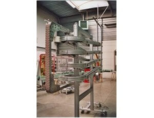Convoyeur à chaînes à palette en plastique