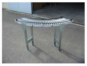 Convoyeur courbe à rouleaux libres PVC CGRC20